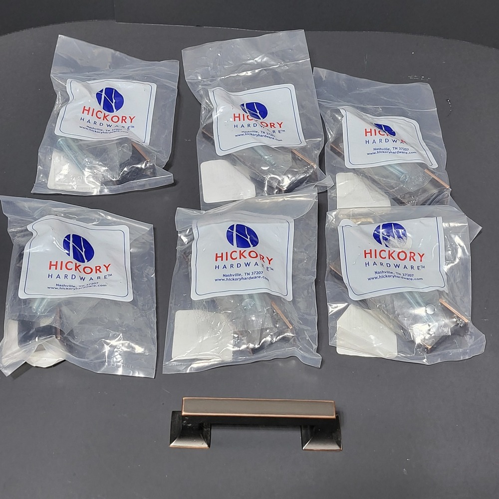 Hickory Hardware P3010-OBH Oil‎ Rubbed Bronze 3in Cabinet Pulls Lot of 6 New